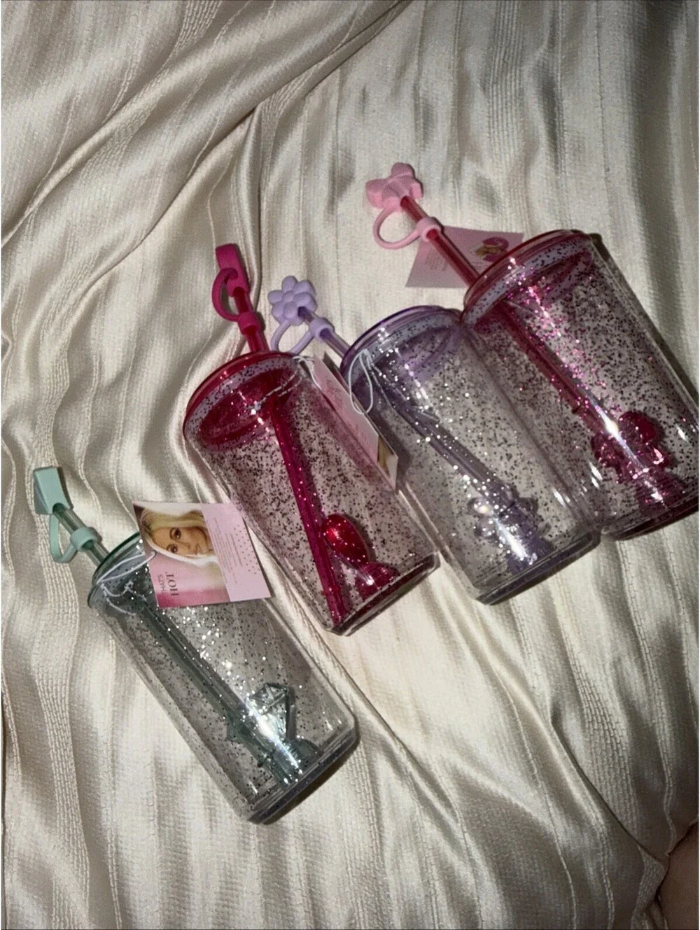 Paris Hilton 18 Ounce Glitter Sipper Set Of 4
